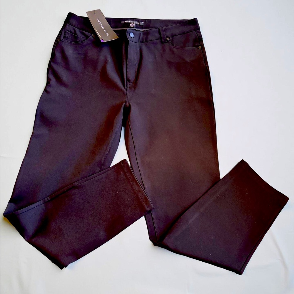 Andrew Marc NWT Women's Black High Rise Dress Trousers Sz 14